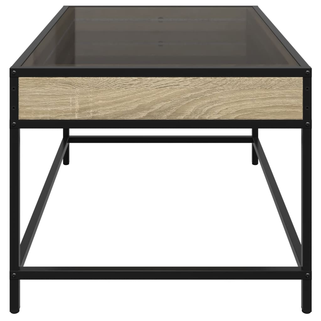 vidaXL Couchtisch mit Infinity-LED Sonoma-Eiche 70x50x41 cm