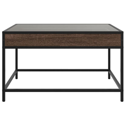 vidaXL Couchtisch mit Infinity-LED Braun Eichen-Optik 70x50x41 cm