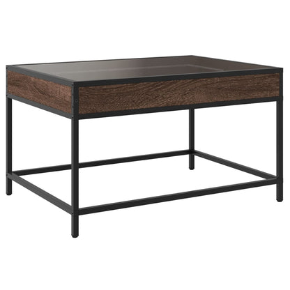 vidaXL Couchtisch mit Infinity-LED Braun Eichen-Optik 70x50x41 cm
