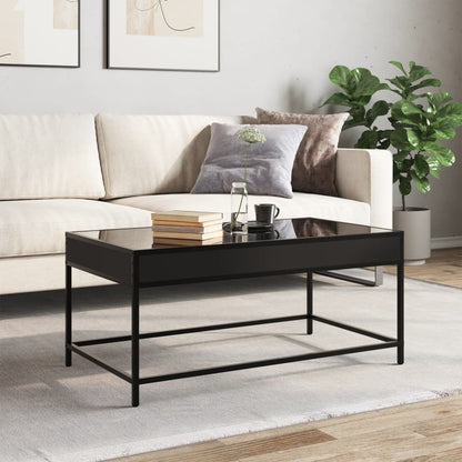 vidaXL Couchtisch mit Infinity-LED Schwarz 90x50x41 cm