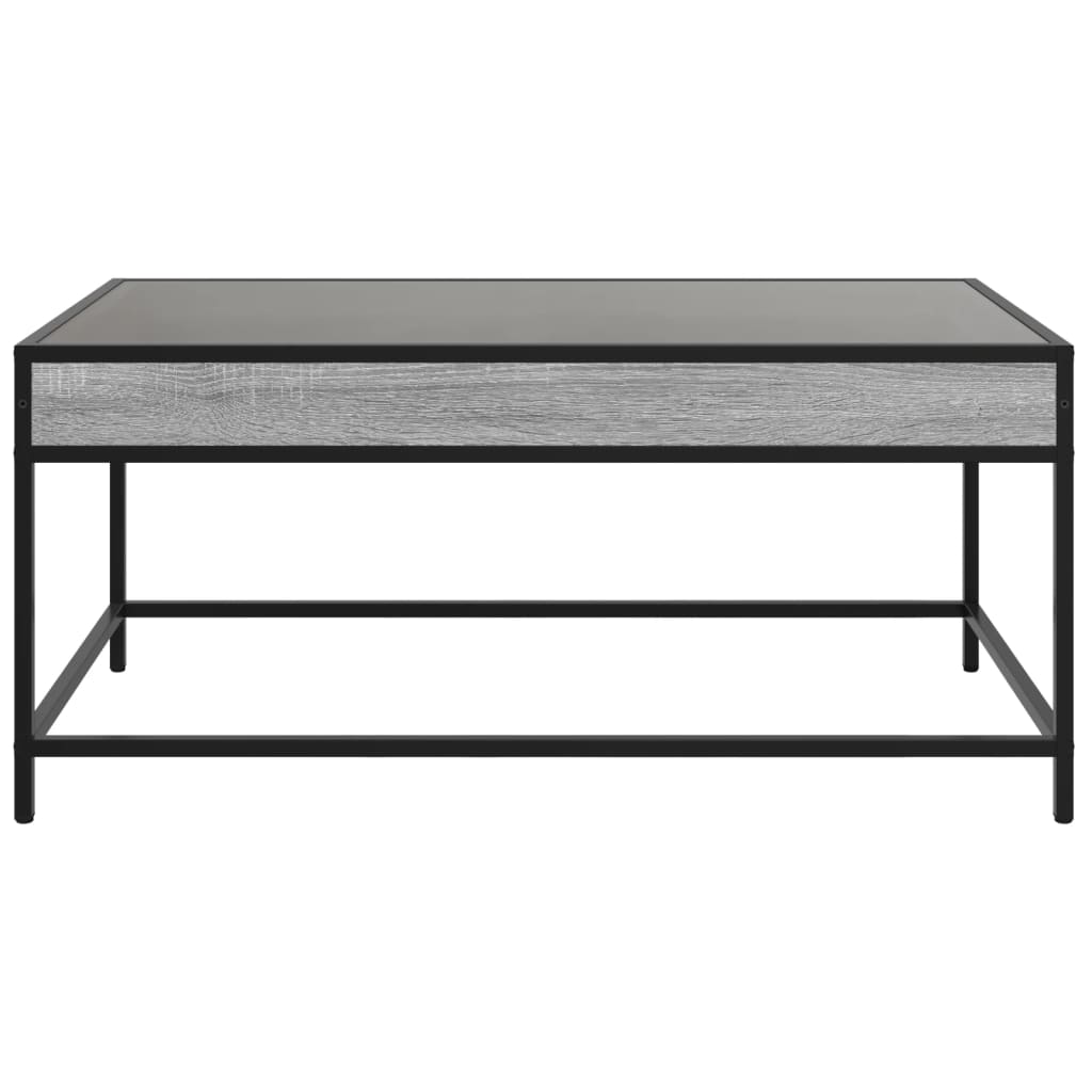 vidaXL Couchtisch mit Infinity-LED Grau Sonoma 90x50x41 cm