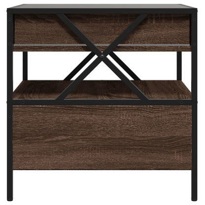 vidaXL Couchtisch mit Infinity-LED Braun Eichen-Optik 50x50x51 cm