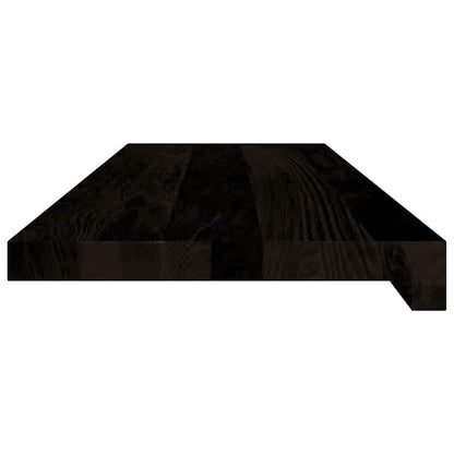 vidaXL Treppenstufen 12 Stk. Dunkelbraun 80x25x2 cm Massivholz Eiche