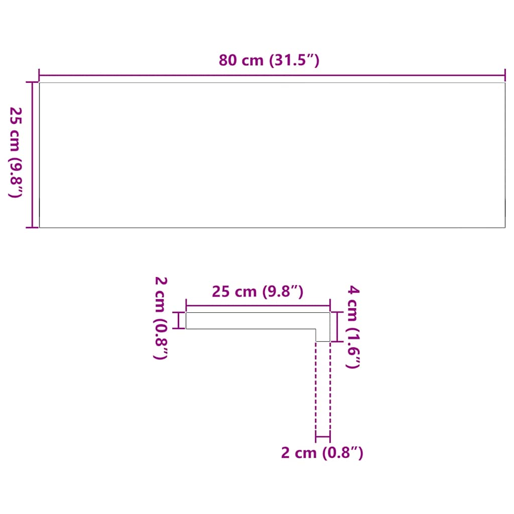 vidaXL Treppenstufen 12 Stk. Dunkelbraun 80x25x2 cm Massivholz Eiche