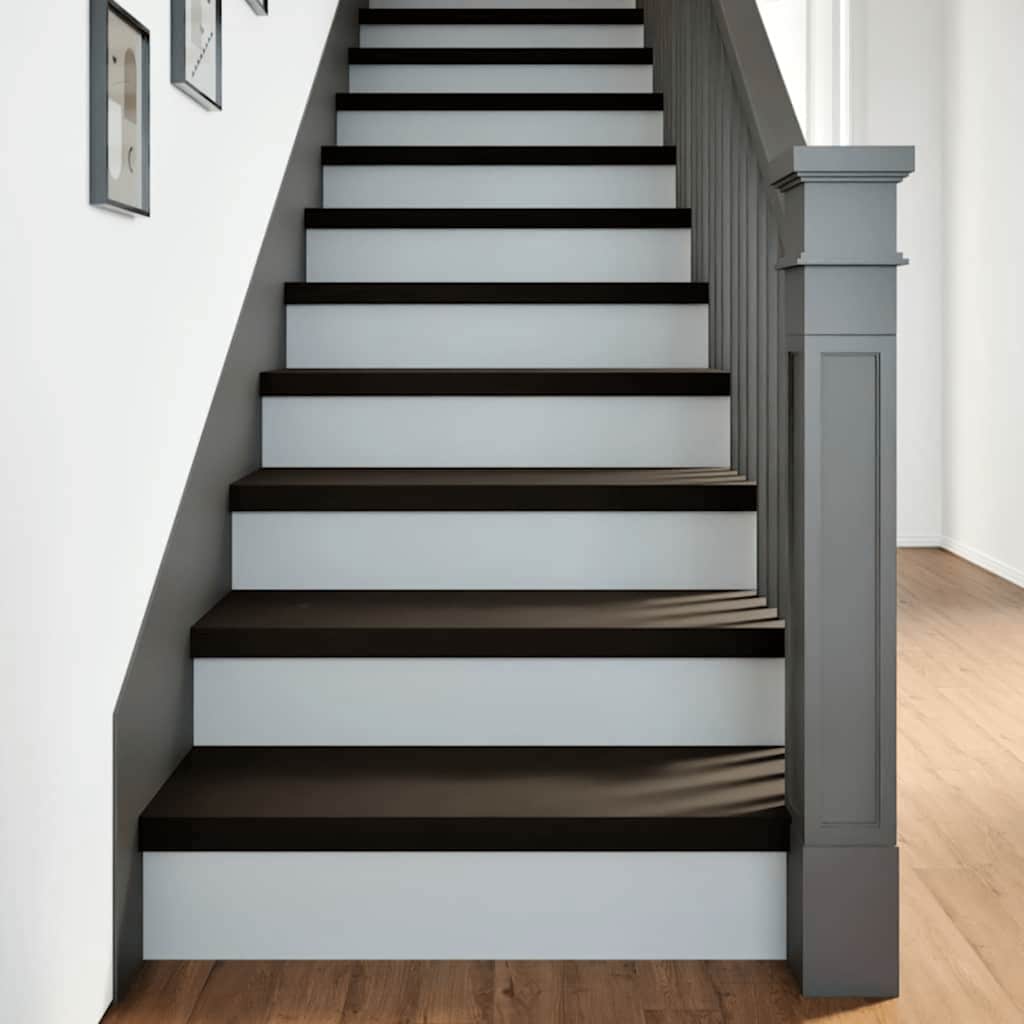 vidaXL Treppenstufen 12 Stk. Dunkelbraun 80x25x2 cm Massivholz Eiche
