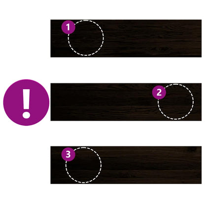 Treppenstufen 12 Stk. Dunkelbraun 100x25x2 cm Massivholz Eiche