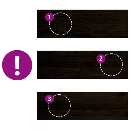 Treppenstufen 16 Stk. Dunkelbraun 80x25x2 cm Massivholz Eiche