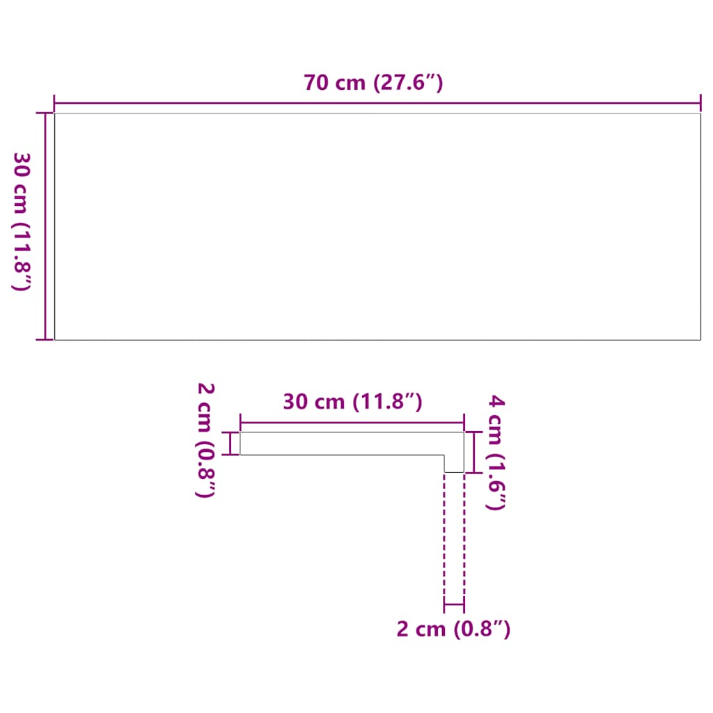 vidaXL Treppenstufen 16 Stk. Dunkelbraun 70x30x2 cm Massivholz Eiche