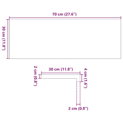 vidaXL Treppenstufen 16 Stk. Dunkelbraun 70x30x2 cm Massivholz Eiche