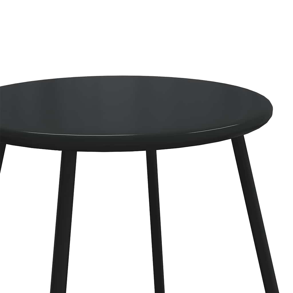 vidaXL 5-tlg. Balkonmöbel-Set mit Kissen Schwarz Stahl