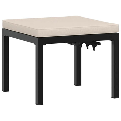 vidaXL 4-tlg. Garten-Sofagarnitur mit Kissen Schwarz Stahl
