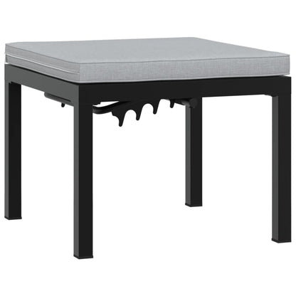 vidaXL 4-tlg. Garten-Sofagarnitur mit Kissen Schwarz Stahl