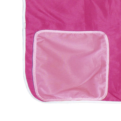 vidaXL Kinderhochbett mit Tunnel Rosa 80x200 cm Massivholz Kiefer