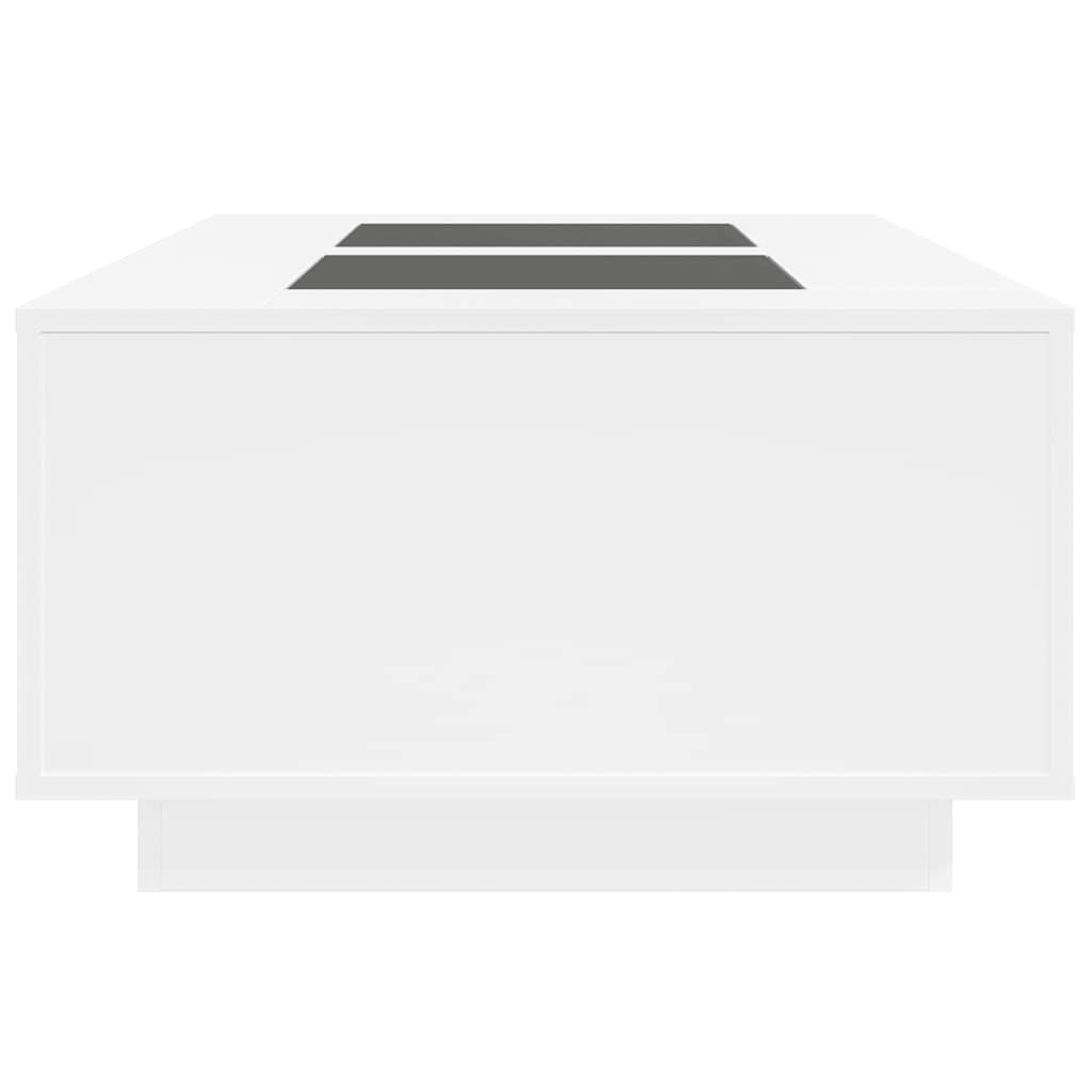 vidaXL Couchtisch mit Infinity-LED Weiß 116x69x40 cm