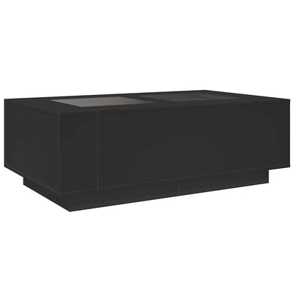 vidaXL Couchtisch mit Infinity-LED Schwarz 116x69x40 cm
