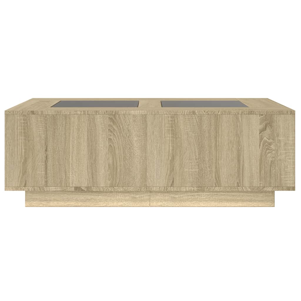 vidaXL Couchtisch mit Infinity-LED Sonoma-Eiche 116x69x40 cm
