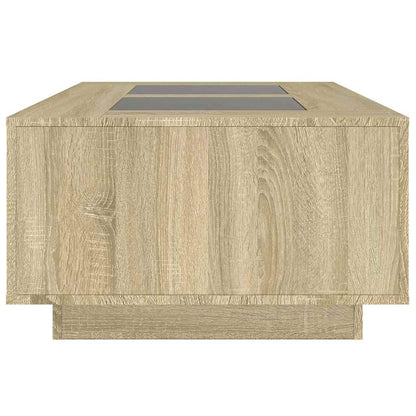 vidaXL Couchtisch mit Infinity-LED Sonoma-Eiche 116x69x40 cm