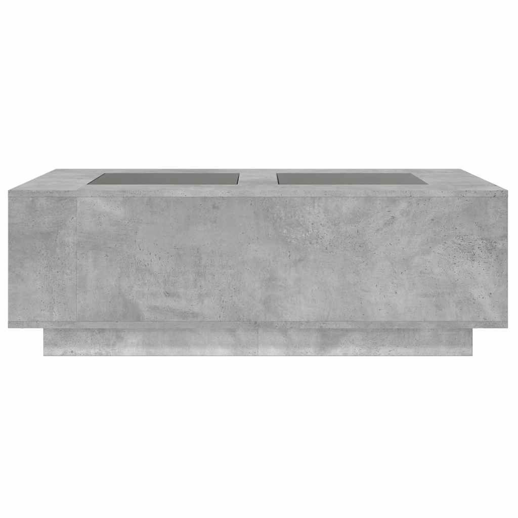 vidaXL Couchtisch mit Infinity-LED Betongrau 116x69x40 cm