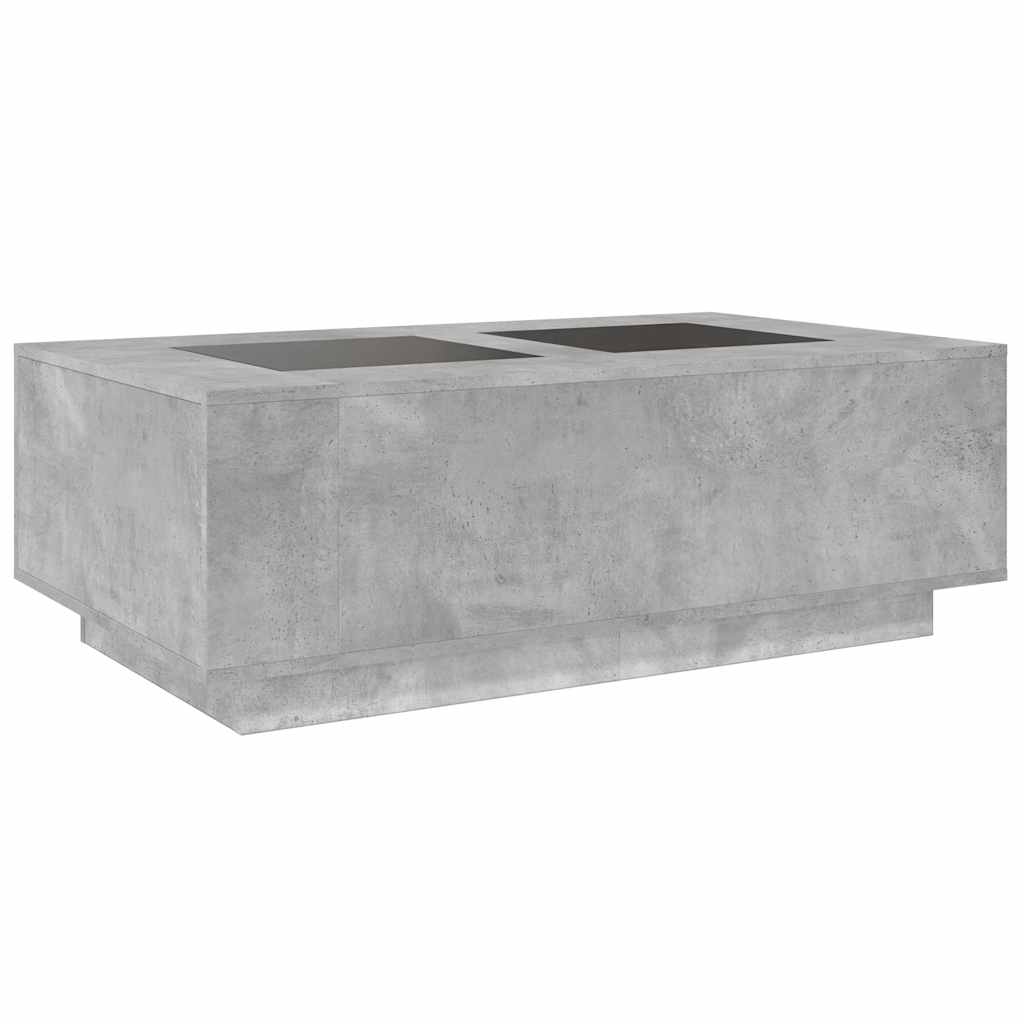 vidaXL Couchtisch mit Infinity-LED Betongrau 116x69x40 cm