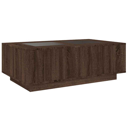 vidaXL Couchtisch mit Infinity-LED Braun Eichen-Optik 116x69x40 cm