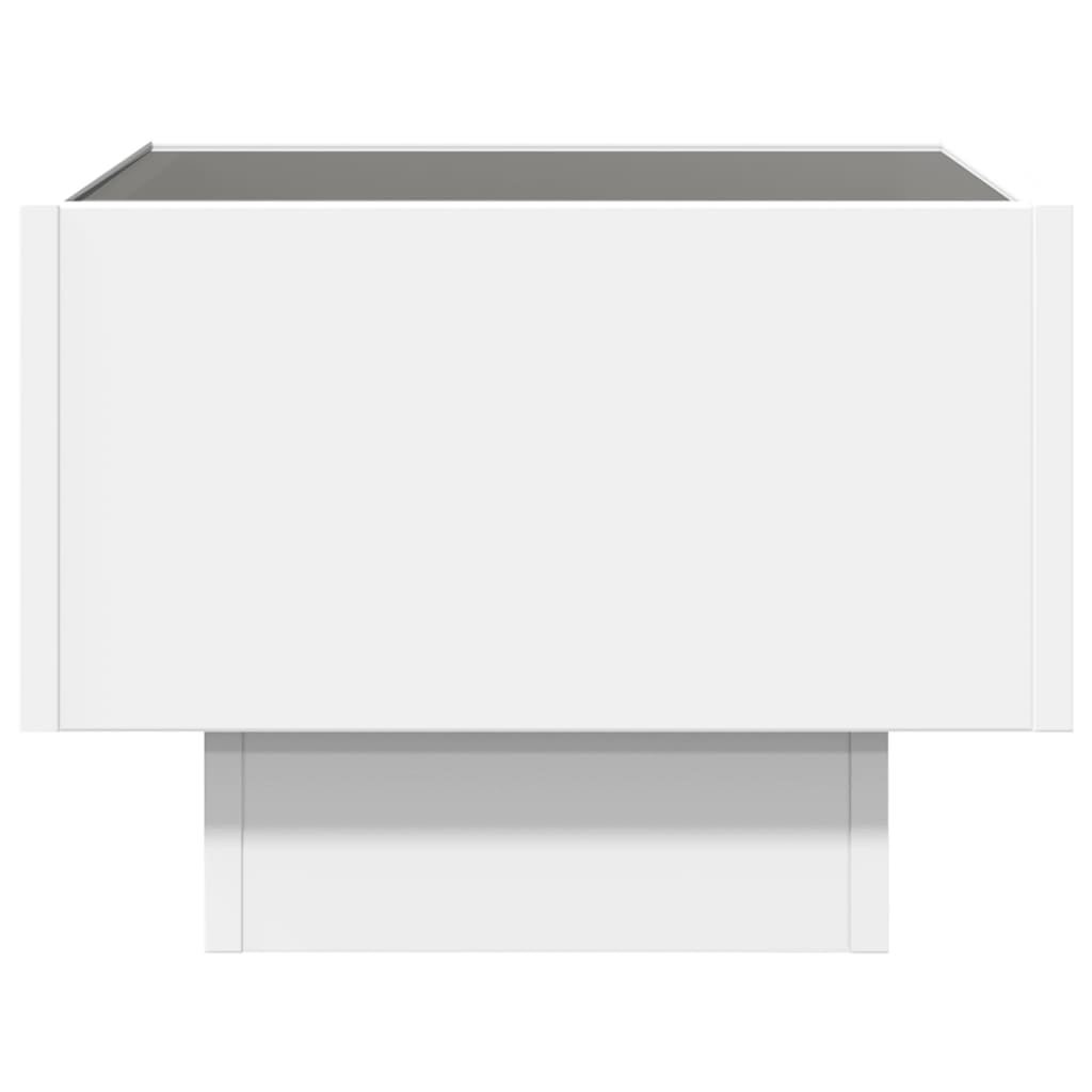 vidaXL Nachttisch mit Infinity-LED Weiß 40x40x30 cm