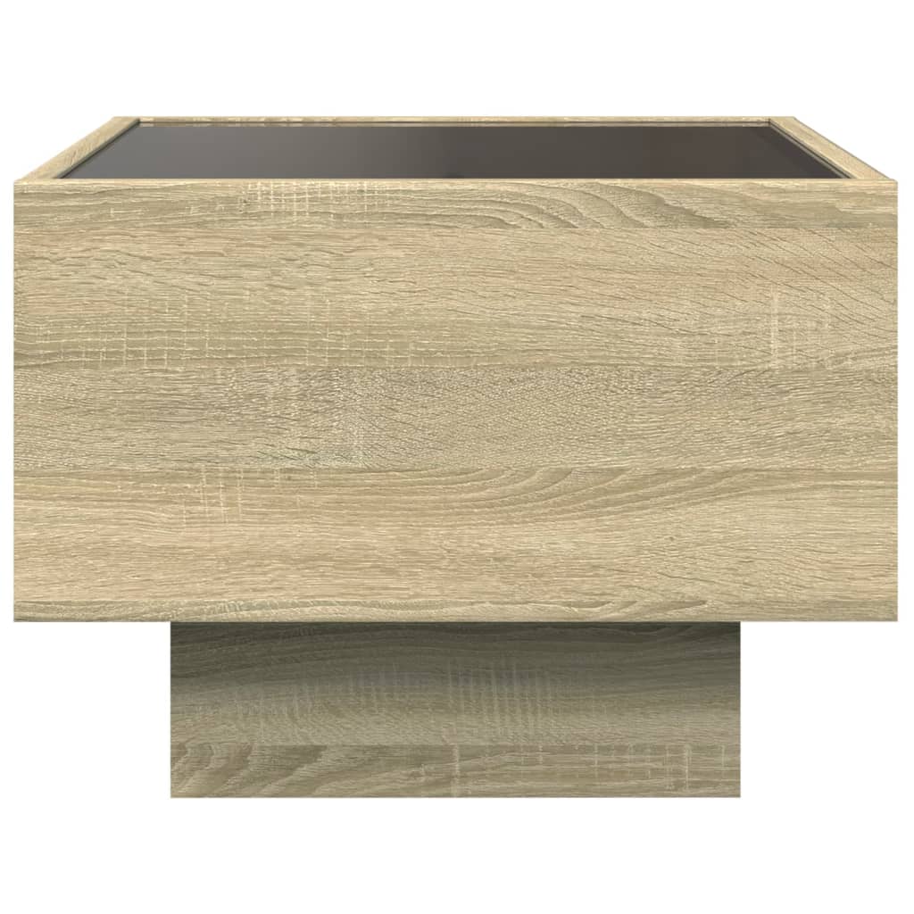 vidaXL Nachttisch mit Infinity-LED Sonoma-Eiche 40x40x30 cm