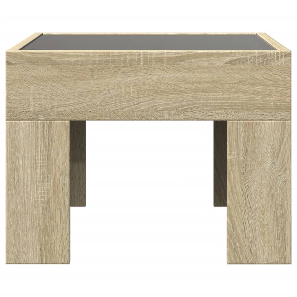 vidaXL Nachttisch mit Infinity-LED Sonoma-Eiche 40x40x30 cm