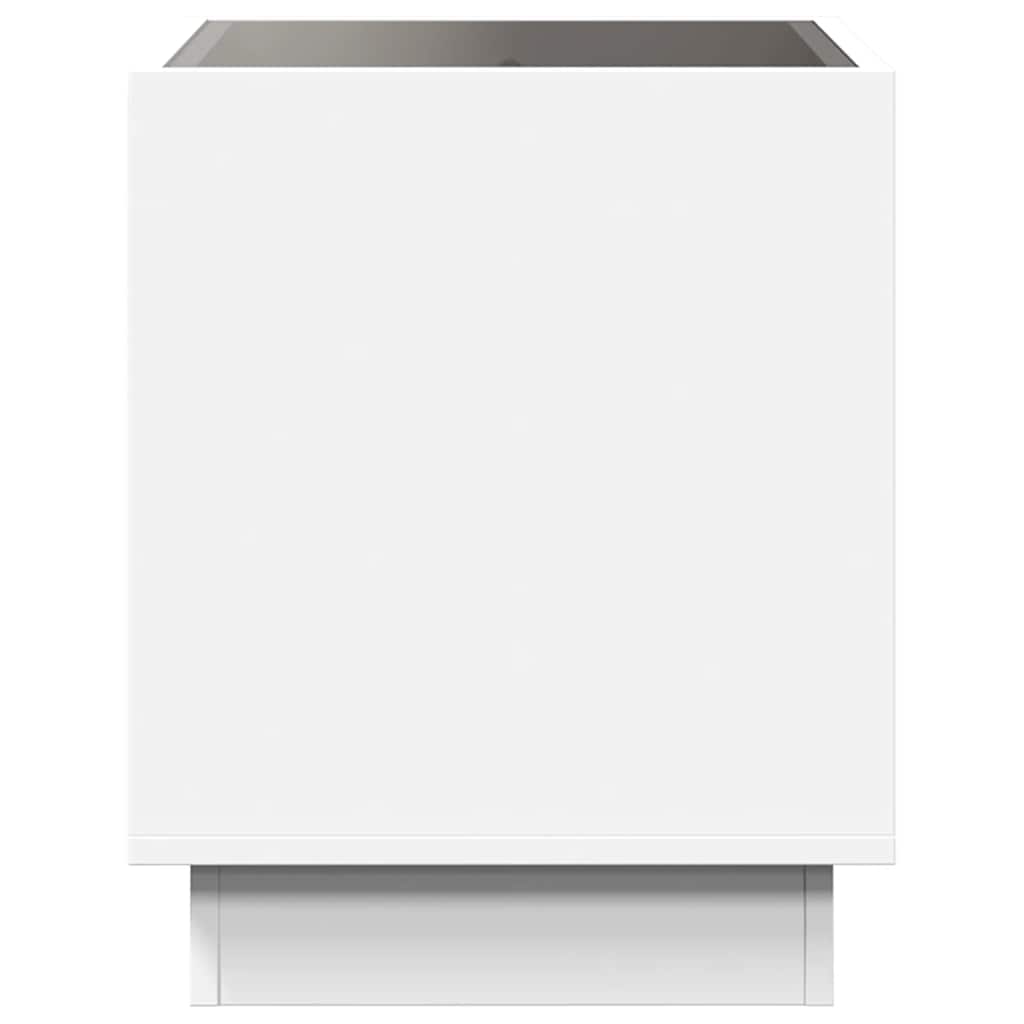 vidaXL Nachttisch mit Infinity-LED Weiß 40x40x50 cm