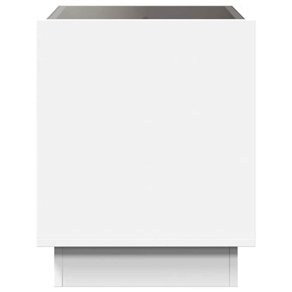 vidaXL Nachttisch mit Infinity-LED Weiß 40x40x50 cm