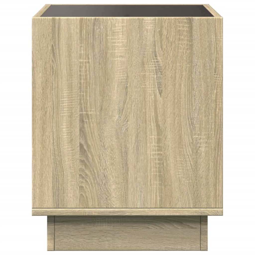 vidaXL Nachttisch mit Infinity-LED Sonoma-Eiche 40x40x50 cm