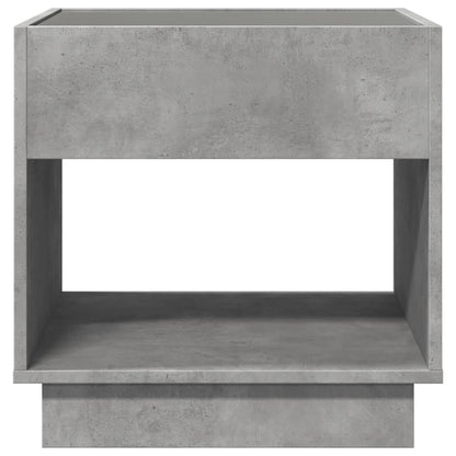 vidaXL Nachttisch mit Infinity-LED Betongrau 50x50x50 cm