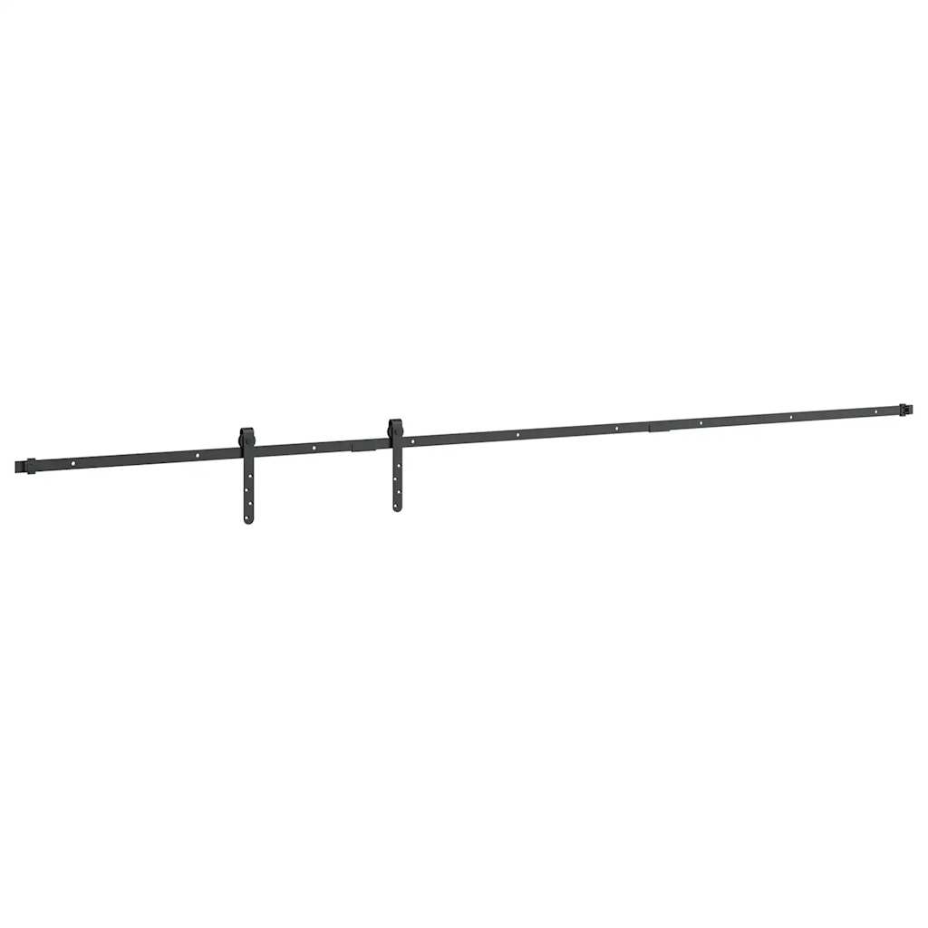 vidaXL Schiebetürbeschlag Set für Schranktüren 244 cm Karbonstahl