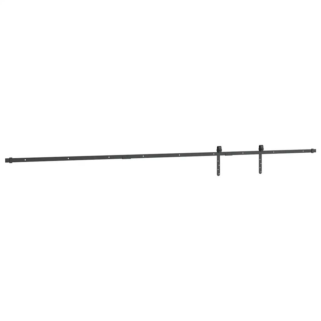 vidaXL Schiebetürbeschlag Set für Schranktüren 244 cm Karbonstahl