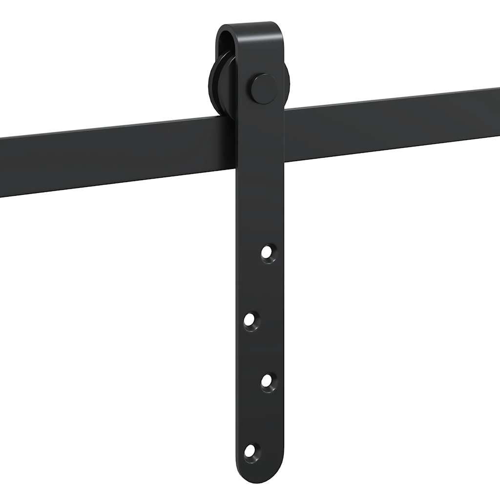 vidaXL Schiebetürbeschlag Set für Schranktüren 244 cm Karbonstahl
