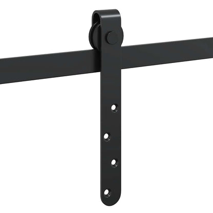 vidaXL Schiebetürbeschlag Set für Schranktüren 244 cm Karbonstahl