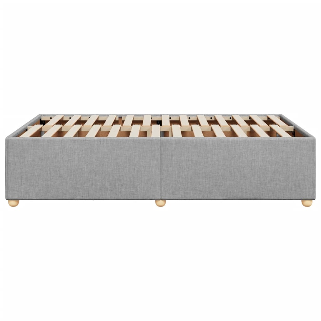 Bettgestell ohne Matratze Hellgrau 120x190 cm Stoff