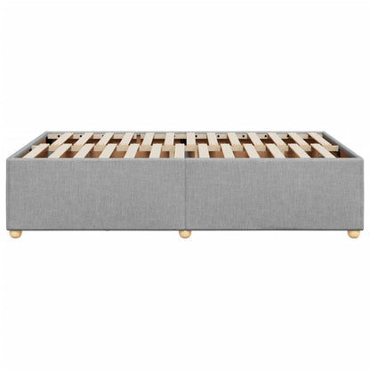 Bettgestell ohne Matratze Hellgrau 120x190 cm Stoff