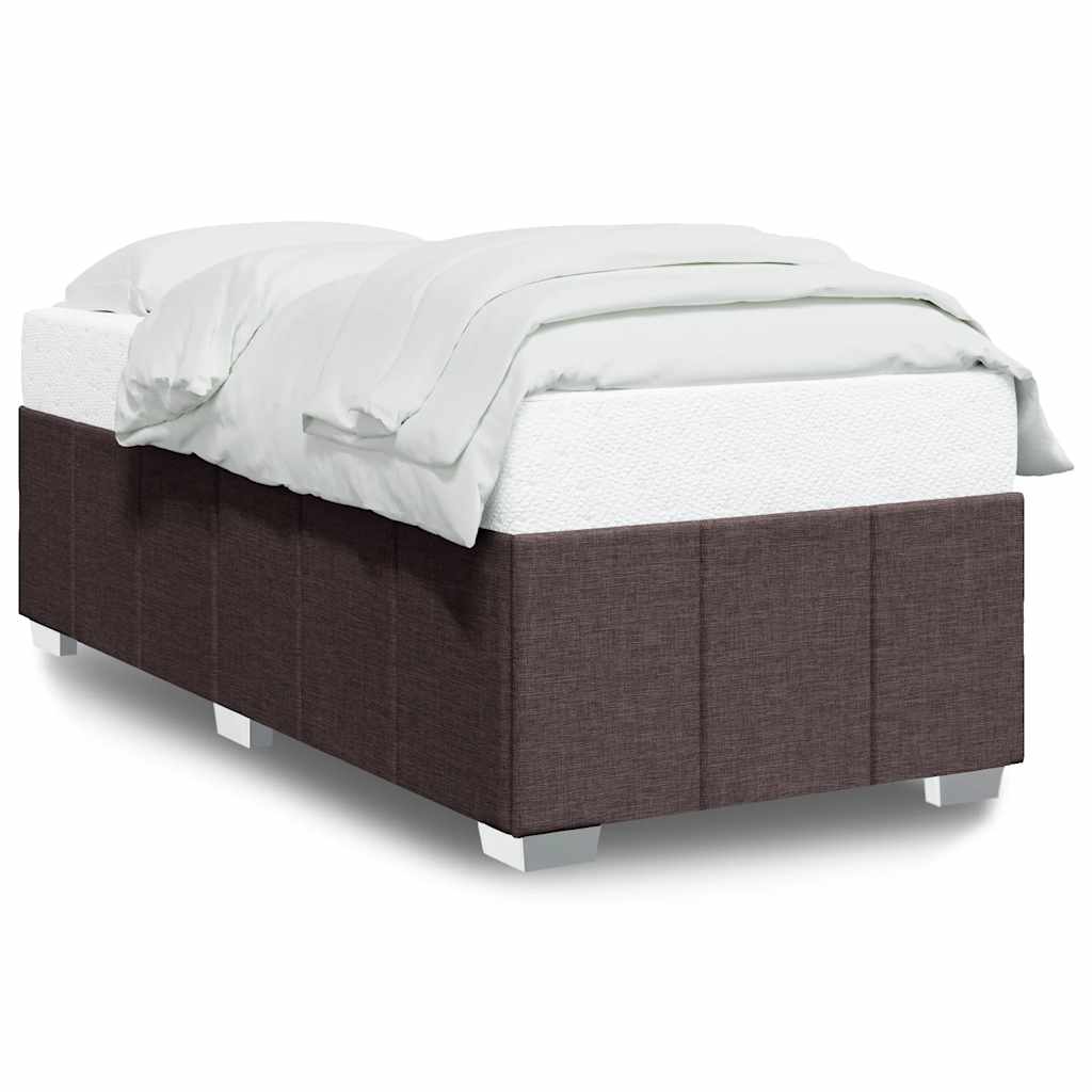 vidaXL Cadre de lit sans matelas Marron foncé 90x200 cm Tissu