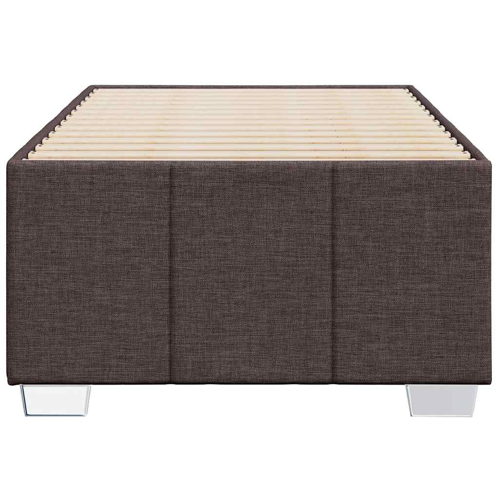 vidaXL Cadre de lit sans matelas Marron foncé 90x200 cm Tissu