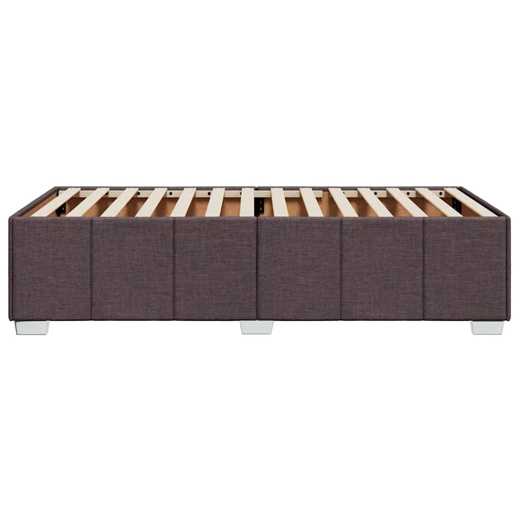 vidaXL Cadre de lit sans matelas Marron foncé 90x200 cm Tissu