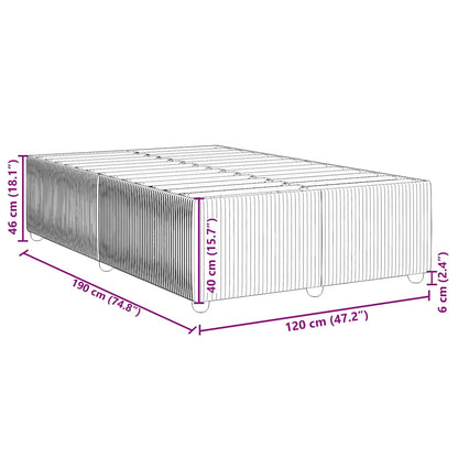 Bettgestell ohne Matratze Schwarz 120x190 cm Stoff