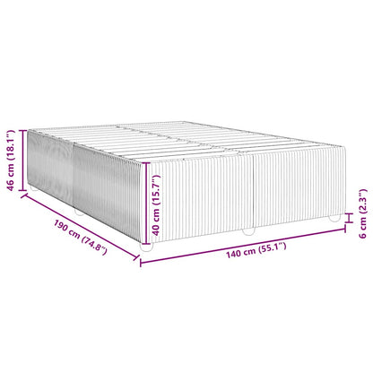 Bettgestell ohne Matratze Taupe 140x190 cm Stoff