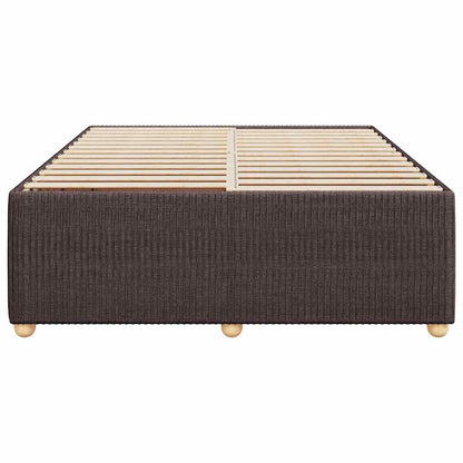 vidaXL Cadre de lit sans matelas Marron foncé 140x200 cm Tissu