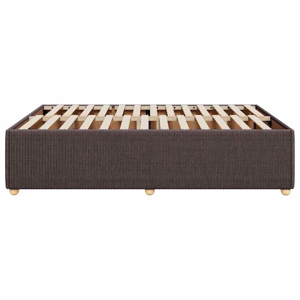 vidaXL Cadre de lit sans matelas Marron foncé 140x200 cm Tissu