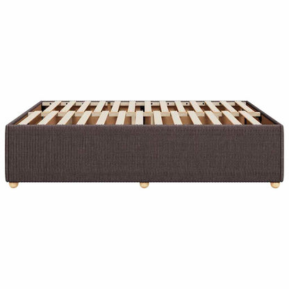 vidaXL Cadre de lit sans matelas Marron foncé 140x200 cm Tissu