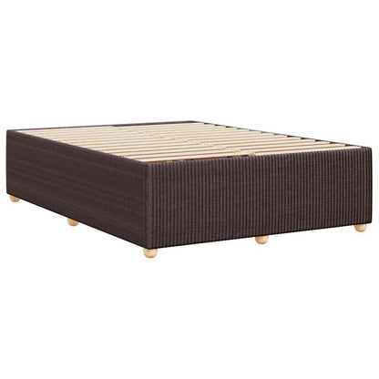 vidaXL Cadre de lit sans matelas Marron foncé 140x200 cm Tissu