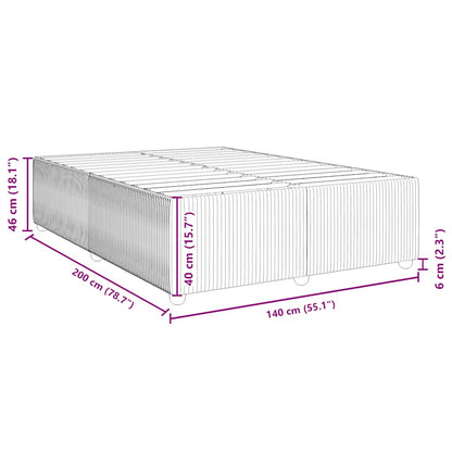 vidaXL Cadre de lit sans matelas Marron foncé 140x200 cm Tissu