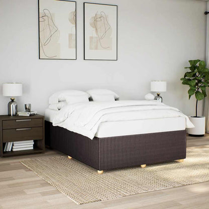 vidaXL Cadre de lit sans matelas Marron foncé 140x200 cm Tissu