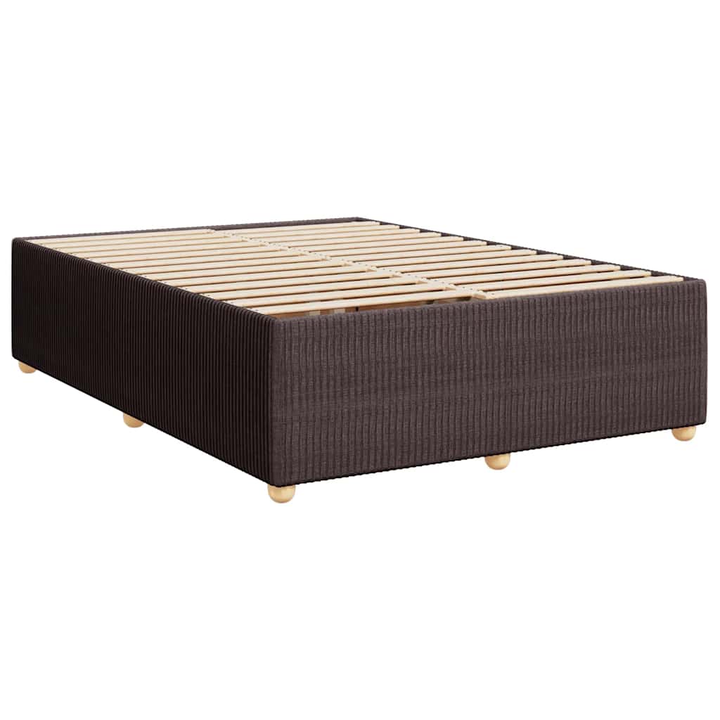 vidaXL Bettgestell ohne Matratze Dunkelbraun 160x200 cm Stoff