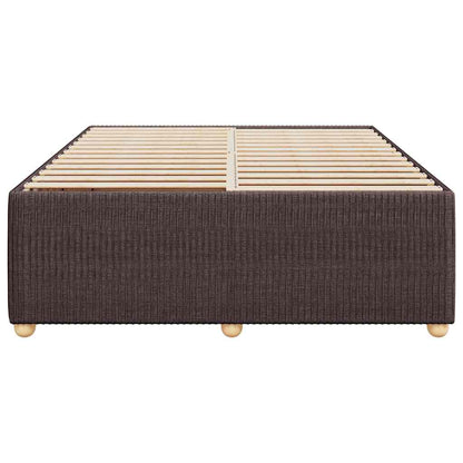 vidaXL Bettgestell ohne Matratze Dunkelbraun 160x200 cm Stoff